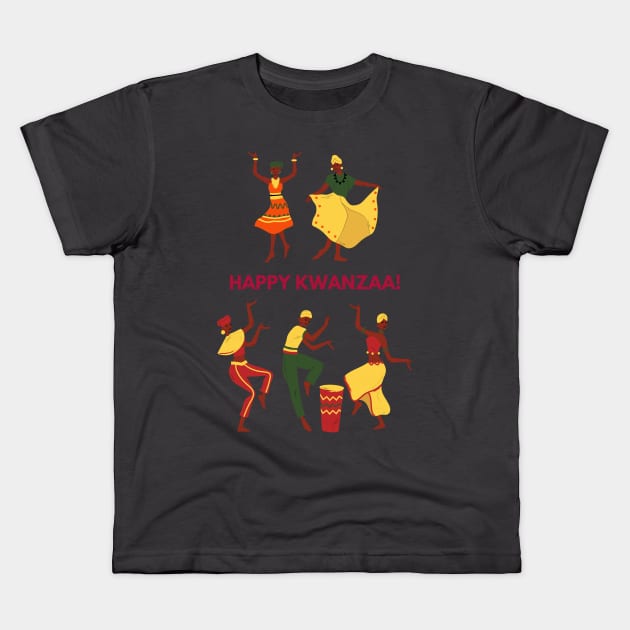 Happy Kwanzaa! Kids T-Shirt by She+ Geeks Out